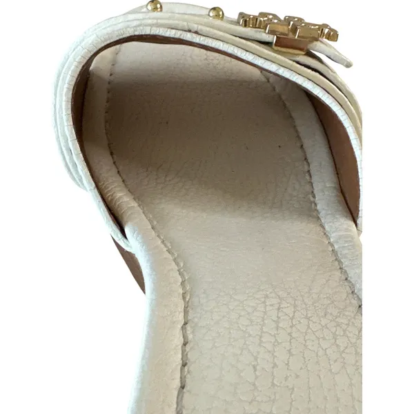 Tory Burch Elina Platform Wedge Ivory‎ Gold 9 - Image 7