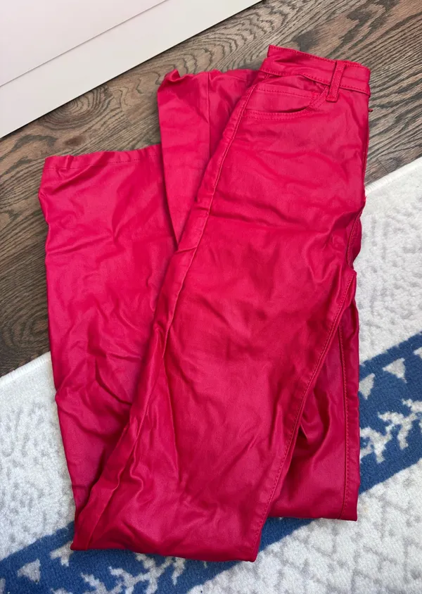 Edikted Pants Leather Flare - Image 2