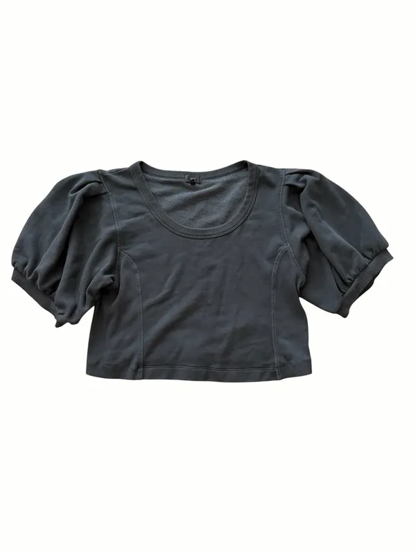Aerie Lightweight Ribbed Short Sleeve Sweatshirt Size XL - Image 3