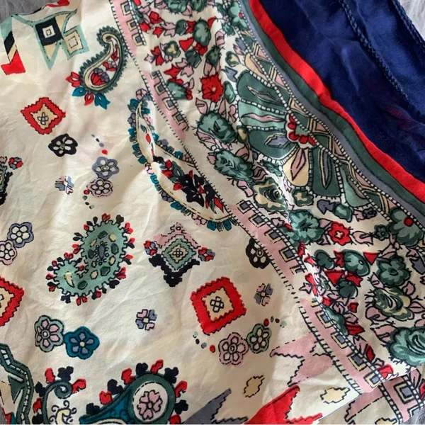 Anthropologie Vintage Chinese silk scarf - Image 2