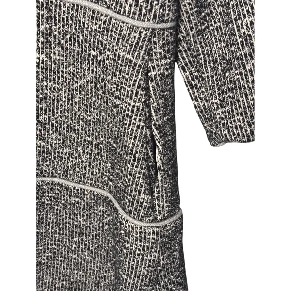 Cabi The Times Cardigan Jacket Blazer S Black White Textured Tiered‎ Academia - Image 4