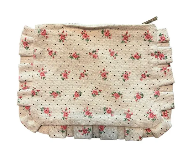 Sézane Floral Cosmetic Pouch with Pink Accents - Image 3