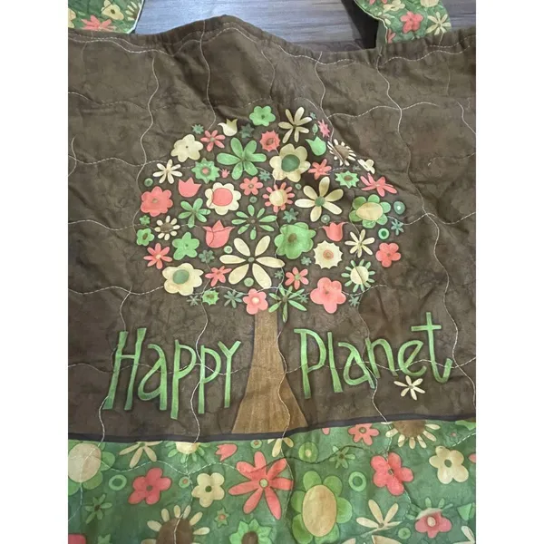 “Happy Planet” handmade / homemade open top tote‎ - Image 8