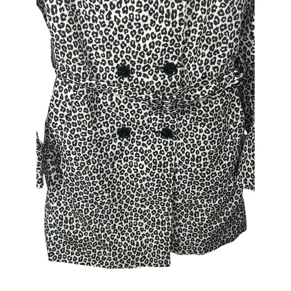 Kate Spade New York Leopard Print Belted Trench Coat Medium - Image 11