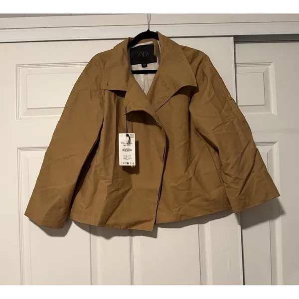 Zara Structured Short Trench Coat ZW Collection Avant‎ Garde Japanese Normcore - Image 6