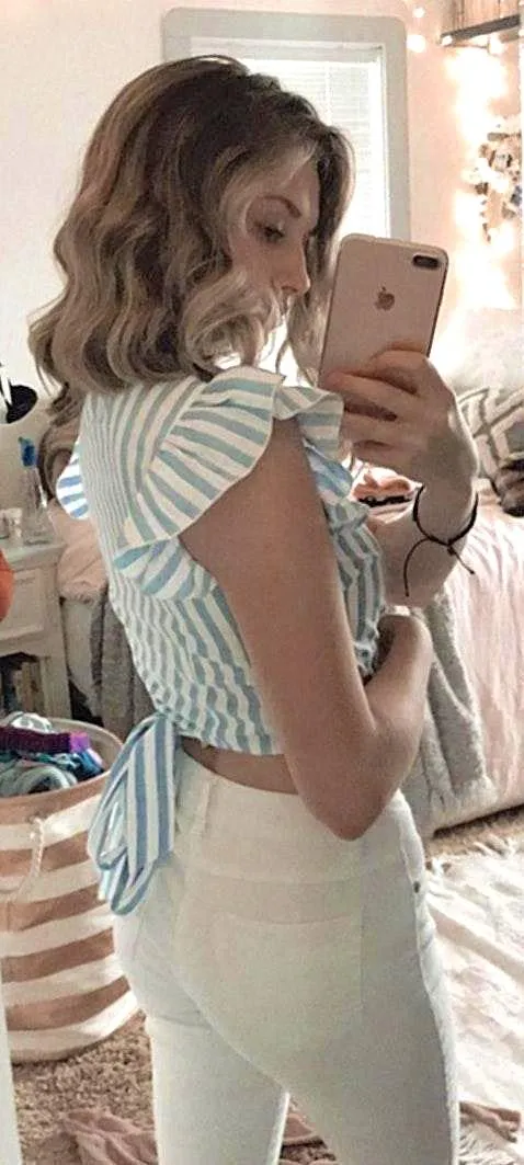 SheIn Super Cute Wrap Around  Blouse - Image 3