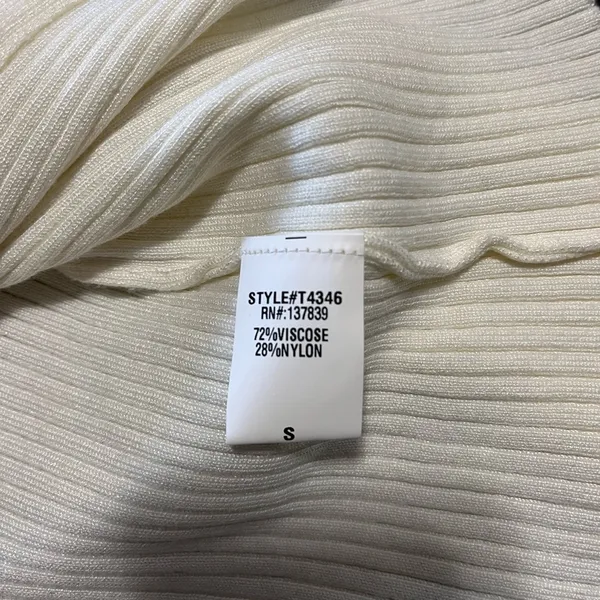 DREAMERS by Debut Cream Long Sleeve Ribbed Cardigan Cover Up Tie Women’s S EUC - Image 5