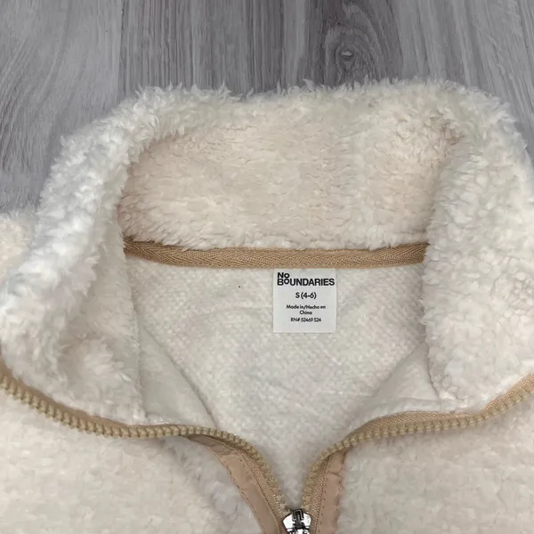 No Boundaries Cream Sherpa Half-Zip sweater - Image 3