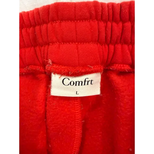 Comfrt Good Days Ahead Sweatpants Unisex Large Red Elastic Waist Slash Pocket - Image 6