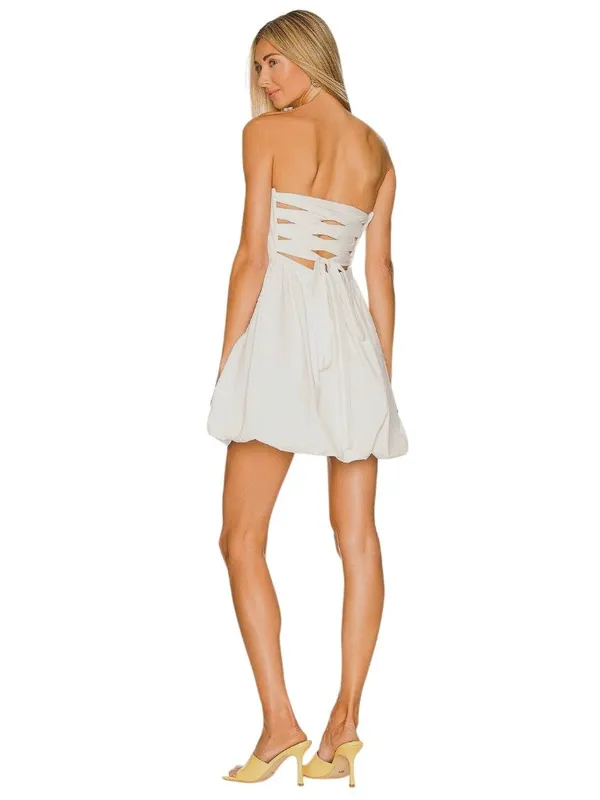 Amanda Uprichard x REVOLVE Stassie Dress in White Medium New Womens Strapless - Image 3