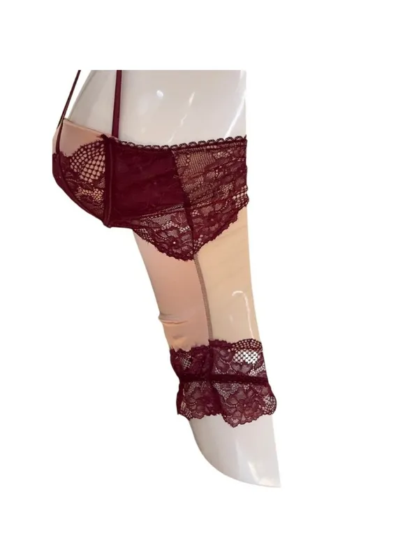 Frederick’s of Hollywood X Megan Fox Milana Lace Bodysuit Wine Burgundy M - Image 7