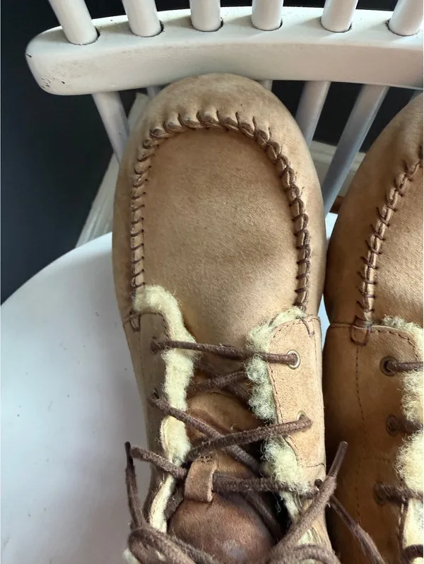 UGG Women's Lace-Up Shearling Lined Boots in Chestnut - Image 3
