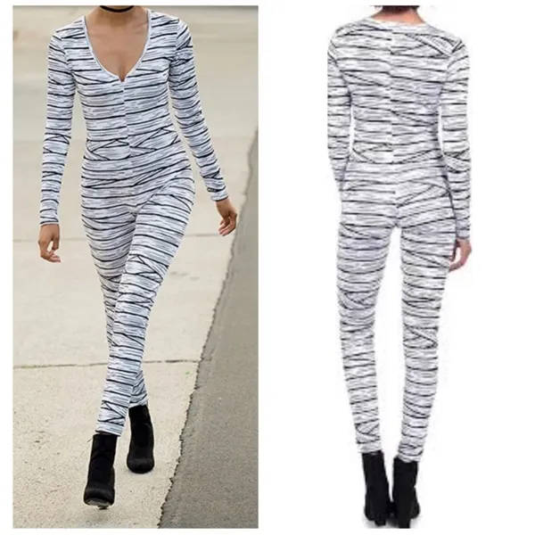 Tipsy Elves Mummy Jumpsuit Full Bodysuit Stretch Halloween Costume Women‎ Small - Image 2