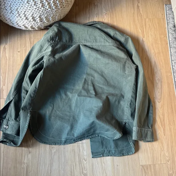 Mango Olive Denim Shirt - Image 3