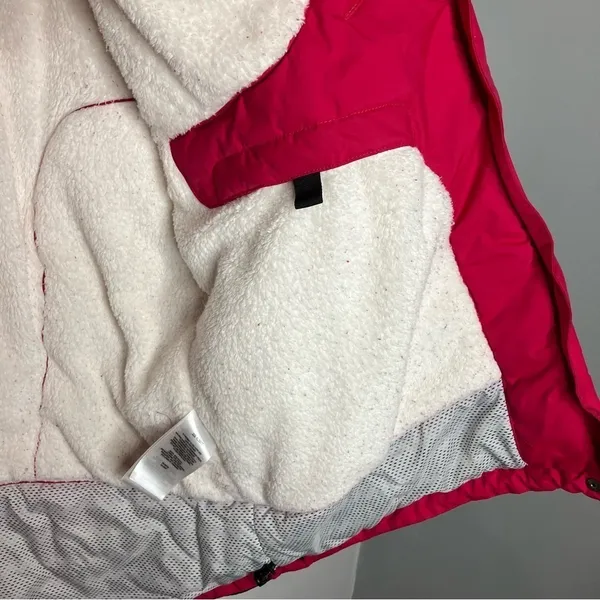 Columbia Sherpa lined coat size large hot pink‎ white black - Image 7