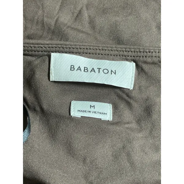 Aritzia Babaton Original Contour Brown Square Neck Short Sleeve Bodysuit Top M - Image 5