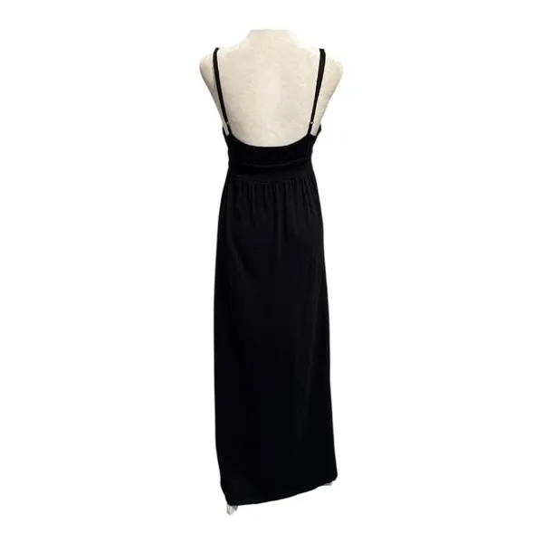 Standard James Perse Size 2 M Slub Supima Cotton Maxi Dress Black Minimal - Image 2