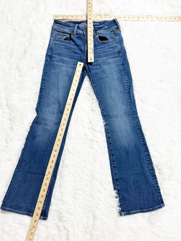 American Eagle Kick Boot Super Stretch Jeans Women’s 4 Short Dark Wash Bootcut - Image 7