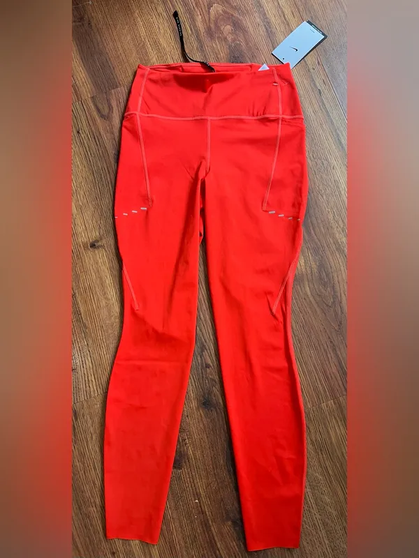 Nike Swift Dri-FIT Running Leggings Red High Rise 7/8 Length Women’s Small NWT - Image 4