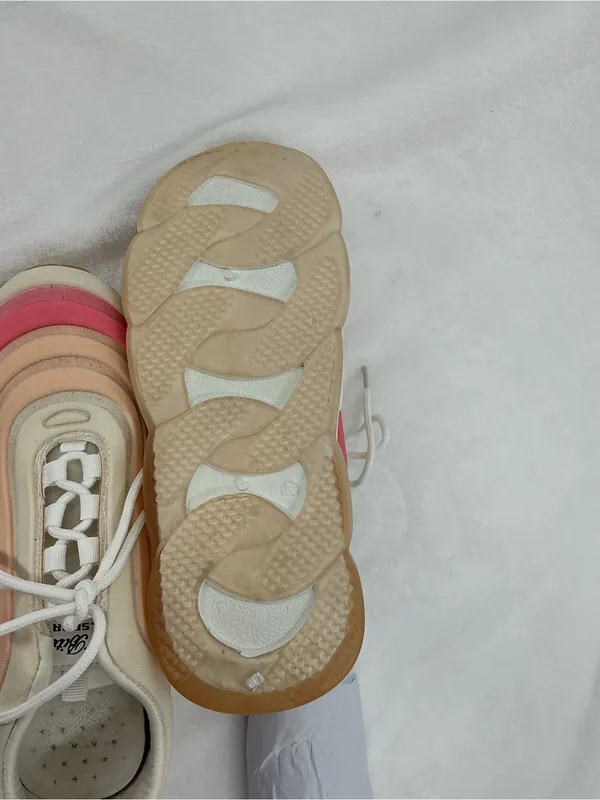 Women’s Pink & Cream Gradient Lace-Up Sneakers B20 - Image 7