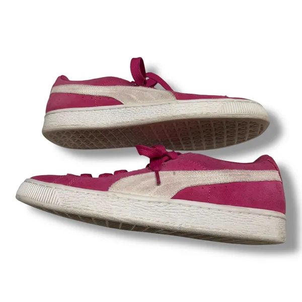 Puma Womens Suede Pink Fuchsia Purple Low‎ Top Shoes Size 8.5 355462 38 - Image 4