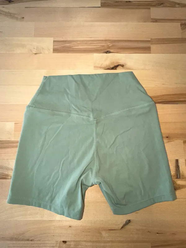High-Waist Green Women's Shorts - Image 2