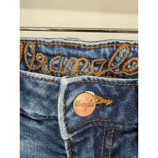 Wrangler High Rise Trouser Jeans Womens 25x32 Blue Medium Wash Excellent Flare - Image 5