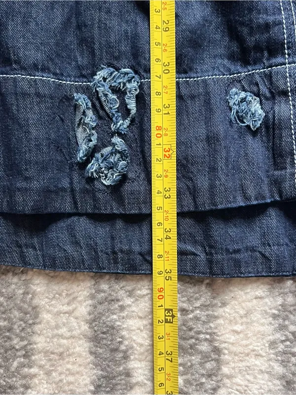 Anthropologie The Keiko Embroidered Denim Mini Dress by Maeve NWT Size: XXS - Image 11
