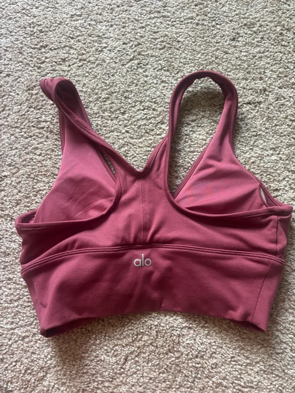 Alo Yoga Sports Bra Dark Purple Small - Image 2