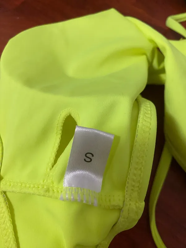 Neon bikini swim suit set Yellow - Image 3