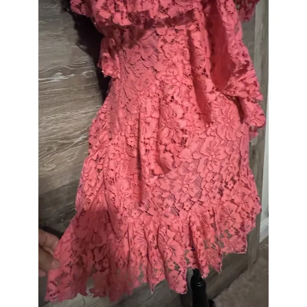NBD Revolve Lace Mini Dress V-Neck Pink Halter Back Party Prom Cocktail - Image 4