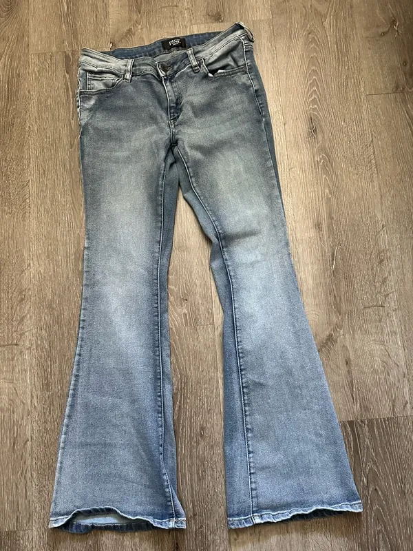 High-Rise Light Blue Flare Jeans - Women size 9 - Image 2