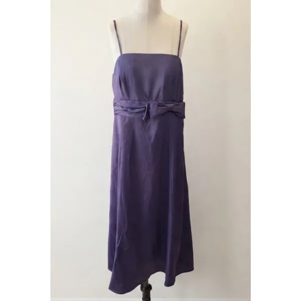 Vintage 80s Madison Leigh Eggplant Purple Sleeveless Dress Size 14 NWT Deadstock - Image 15