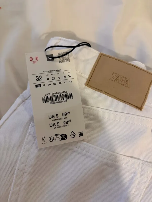 ZARA White Jeans Straight - Image 6