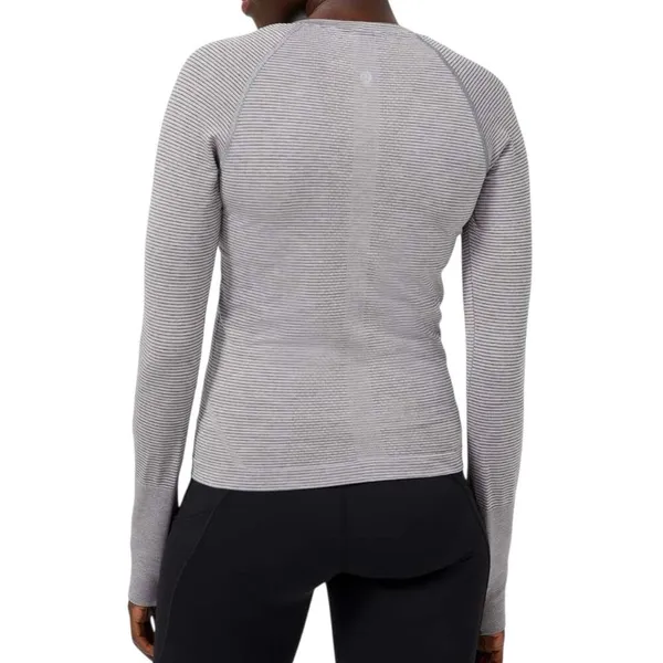 Lululemon Swiftly Tech Long Sleeve 2.0 *Race Length *Tempo Stripe White/Black - Image 3