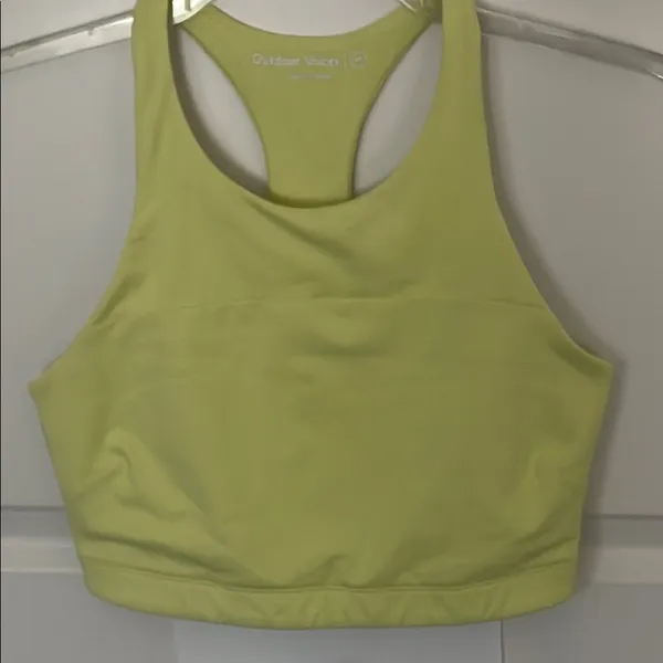 Outdoor Voices Yellow High Neck Sports Bra Medium Activewear Workout - Image 3