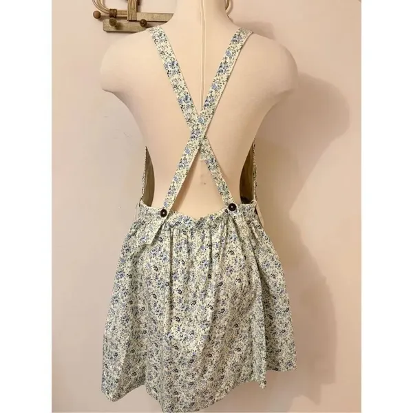 Free People Women's Petunia Cotton Short All Mini Dress Tea Combo L NEW - Image 4