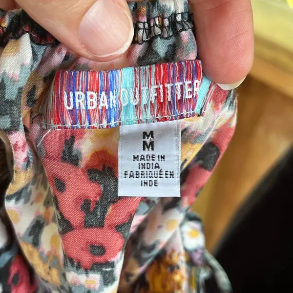 Urban Outfitters Naoi Strappy Mini Dress Colorful Floral Size M - Image 13