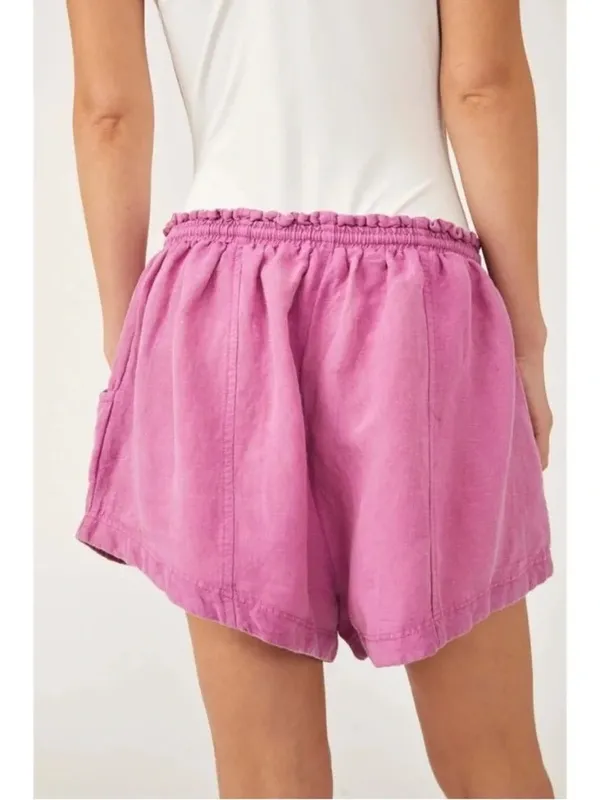 NWT Free People Mirella Cinched Shorts in Pink Plum Size XS - Image 2