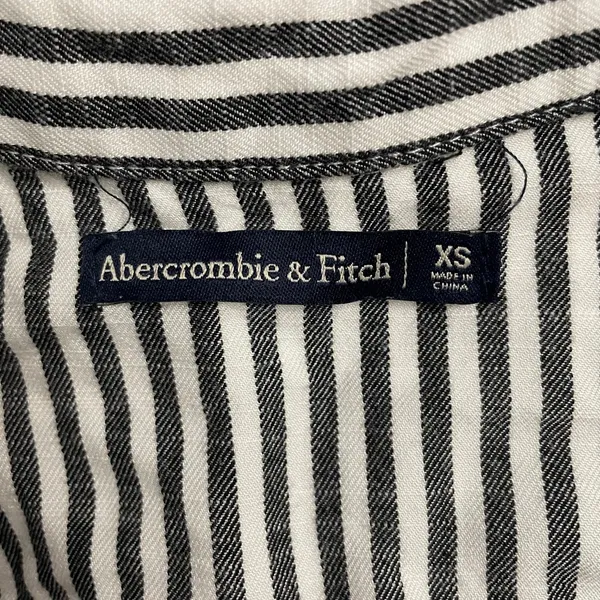 Abercrombie & Fitch Striped Shirt Dress XS Button‎ Front Tie Waist Long Sleeve - Image 2