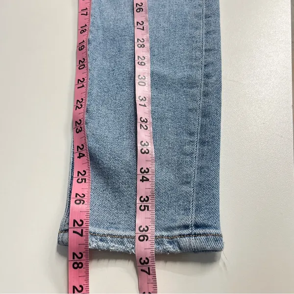 American Eagle Mom Jeans distressed size 00 regular juniors denim cotton‎ blend - Image 7