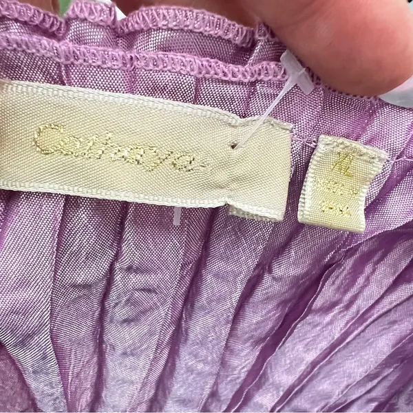 Vintage Lavish Lilac exaggerated Ruffled Blouse top size XLARGE NWOT - Image 7