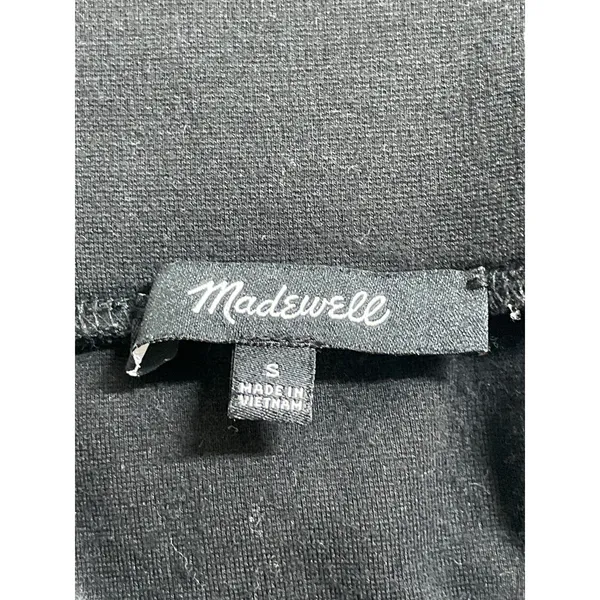 Madewell Women's Black Elastic Waist Pull On Career Mini Pencil Skirt Size S - Image 5