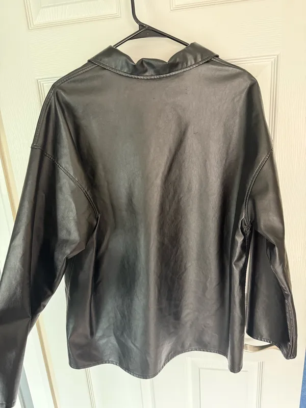 Shein Leather Jacket Black - Image 3