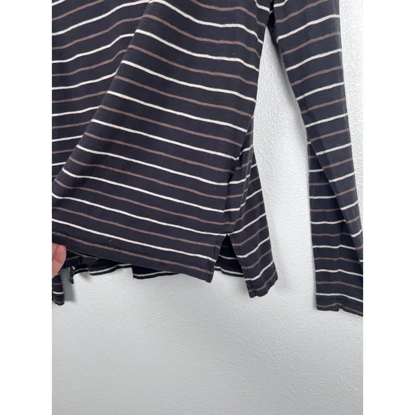Madewell Women's Striped Turtle Neck Tee Shirt Sz L‎ - Image 6