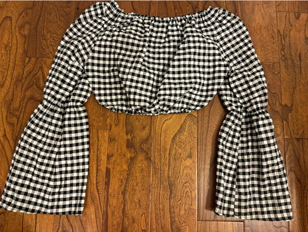 Topshop Cropped Long Sleeve Top - Image 2