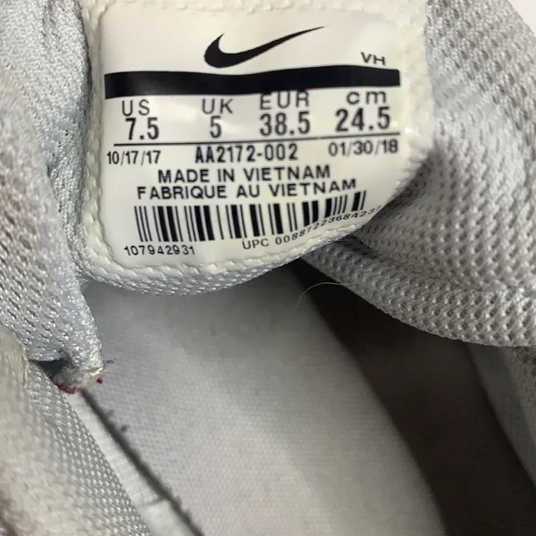 Nike Tessen Women’s Walking Casual Gray White Shoes Sneakers S-140 Size 7.5 - Image 7
