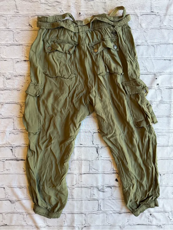 Vintage Y2K Abercrombie & Fitch Women’s Cargo Capri Pants Size 6 Belted Green - Image 10