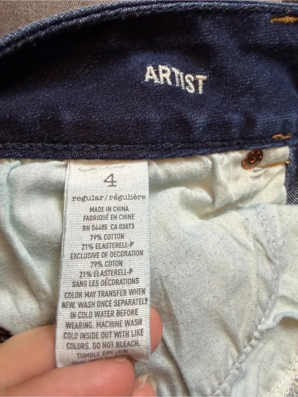 American Eagle Artist Stretch Straight Blue Jeans Size 4 - Image 3
