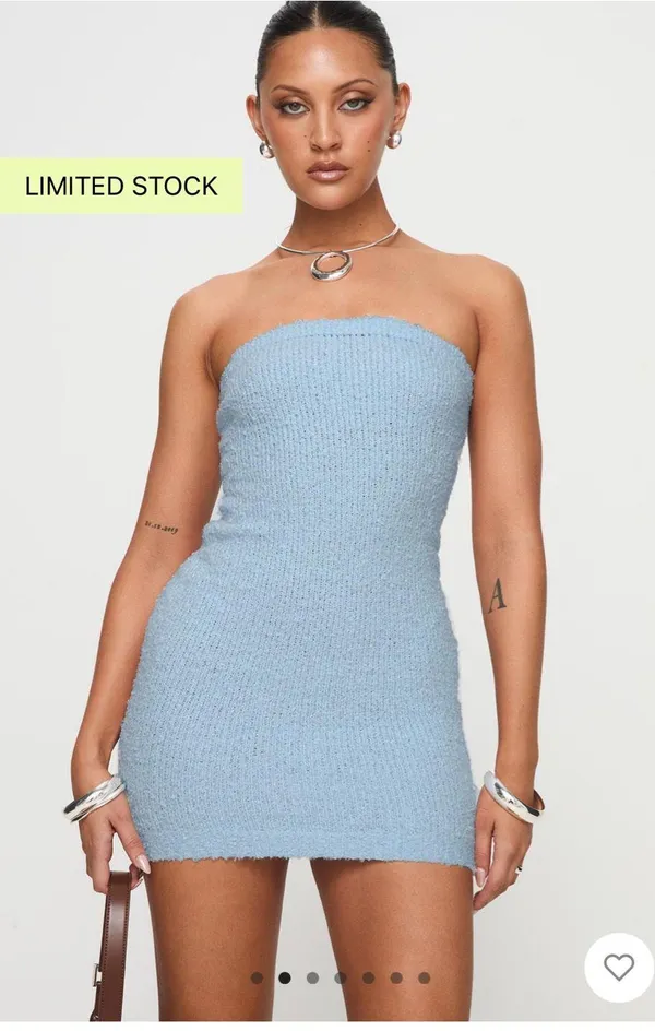 Princess Polly Cloud Strapless Boucle Dress - Image 2